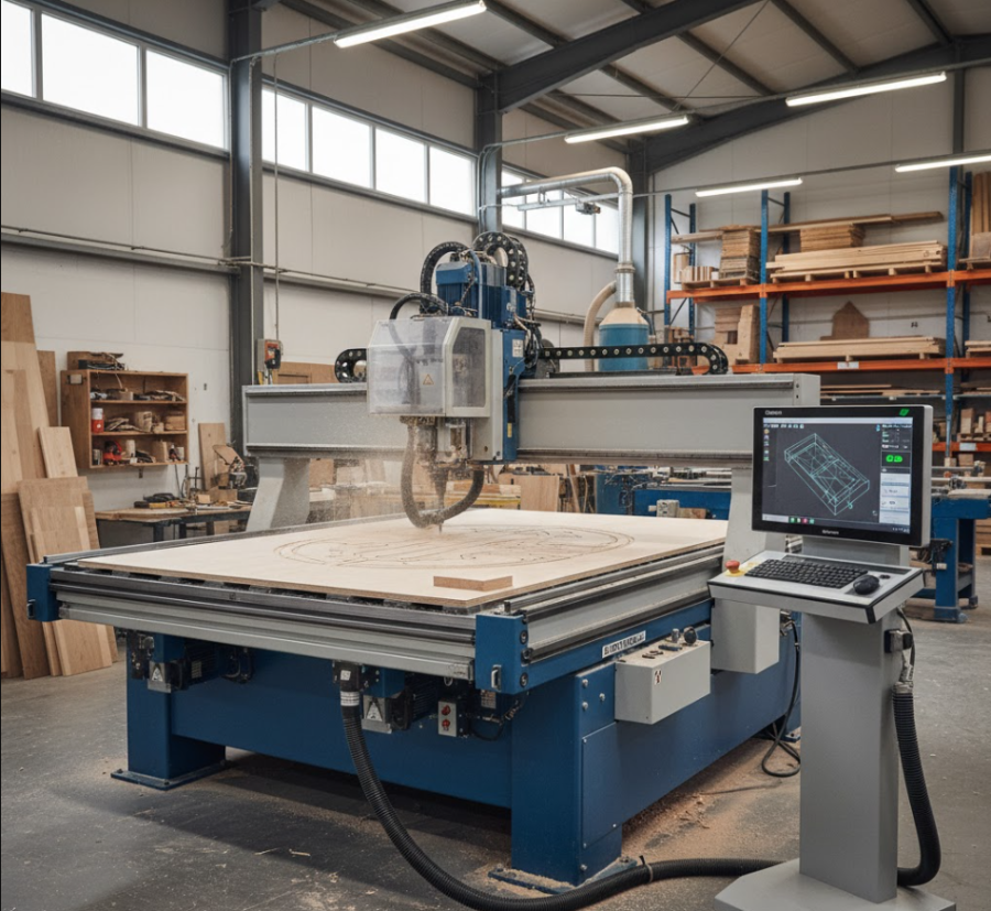 Read more about the article הנגרייה החכמה: כיצד CNC, רובוט צבע ומכונות אריזה יוצרים קו ייצור אוטומטי